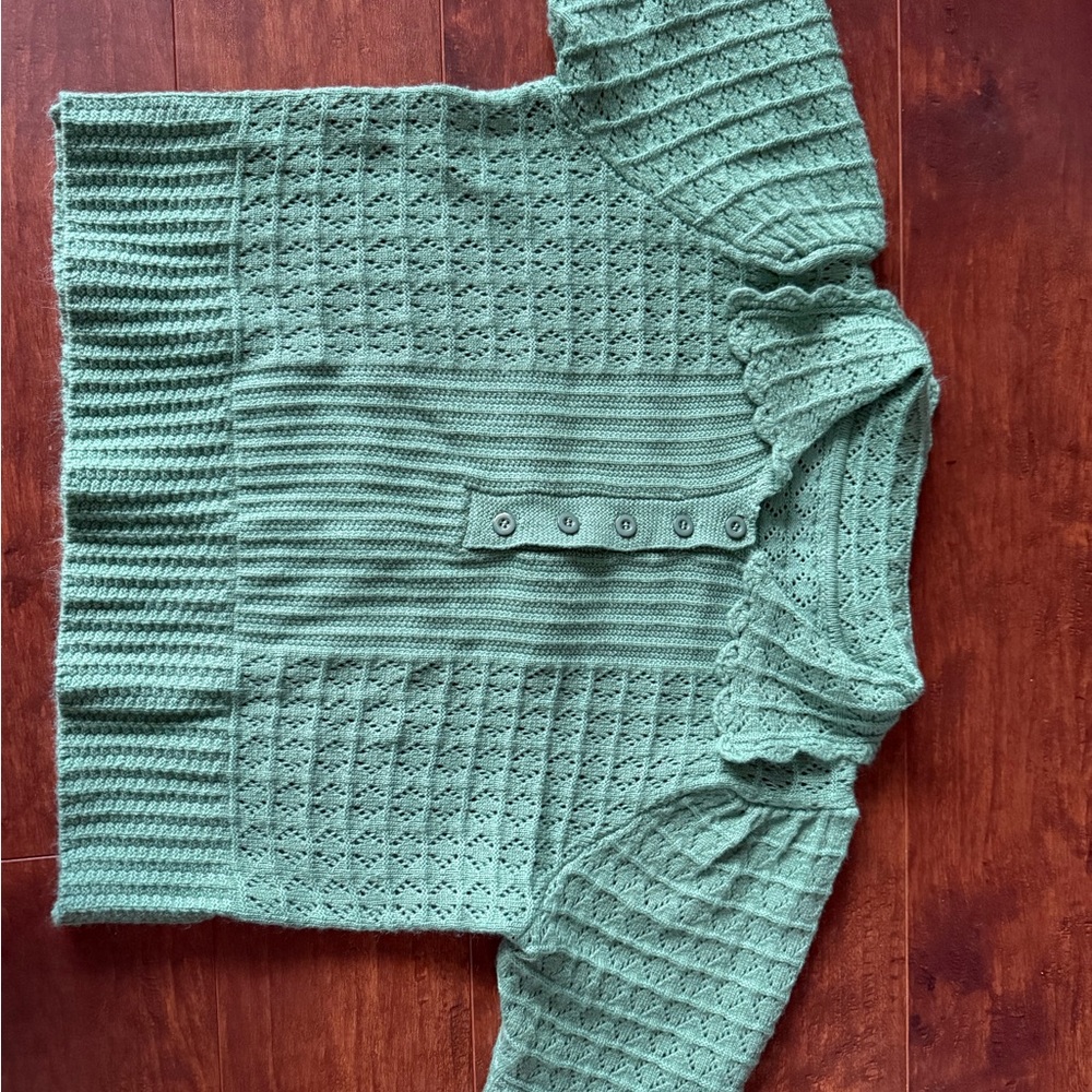 Green Knit Women's Sweater